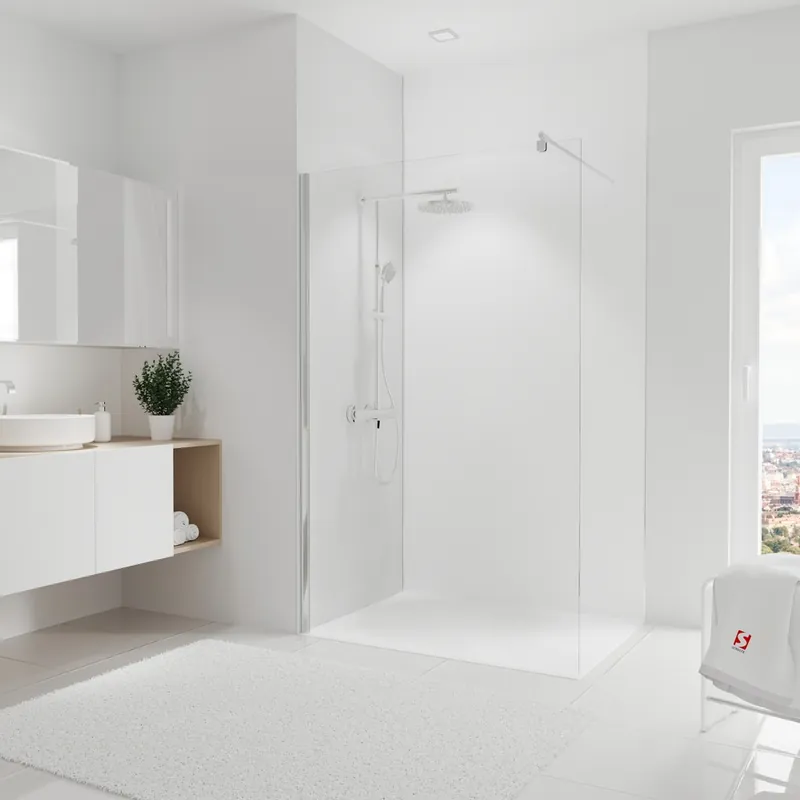 Offre Exclusive Panneau mural de douche 120x255 cm décor blanc DécoDesign Couleur - SCHULTE