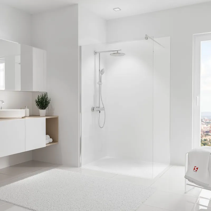 Promotion Panneau mural de douche 120x210 cm blanc DécoDesign Couleur - SCHULTE