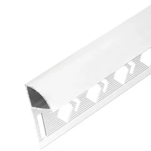 Quantité Limitée Profil d‘arrêt alu 8mm 1/4 rond fermé - Argent - L.2,50m MAT INTER