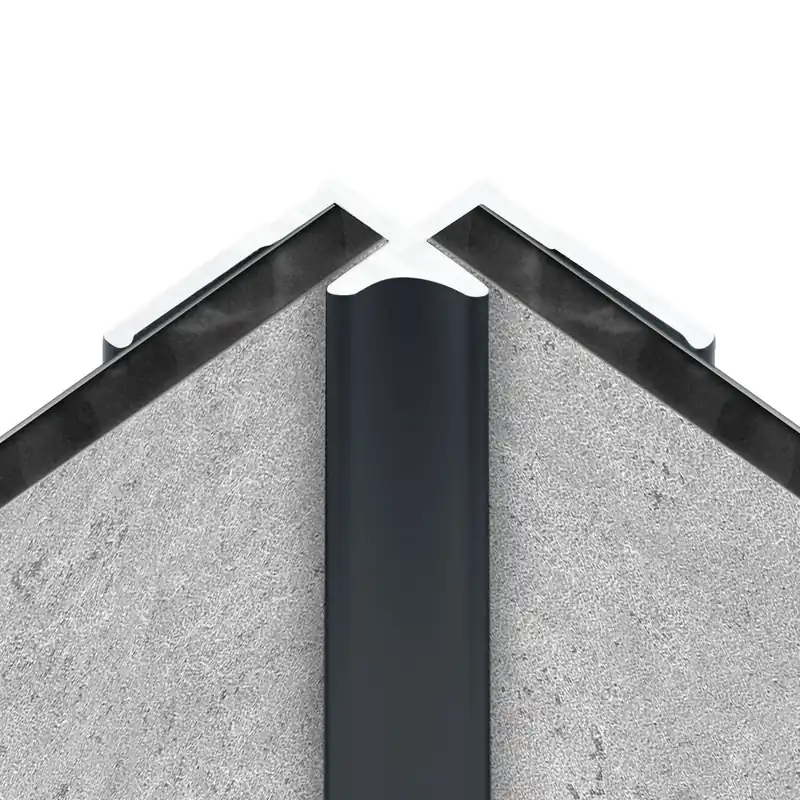 Profilé d‘angle intérieur anthracite pour panneaux muraux de 210 cm - SCHULTE Dernière Chance