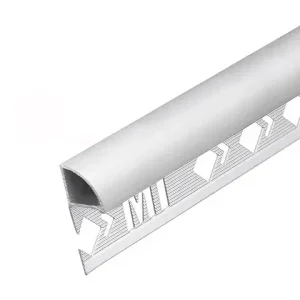 Profilé d‘arrêt alu 1/4 rond fermé - Argent mat - L.2,5m MAT INTER Retour Gratuit