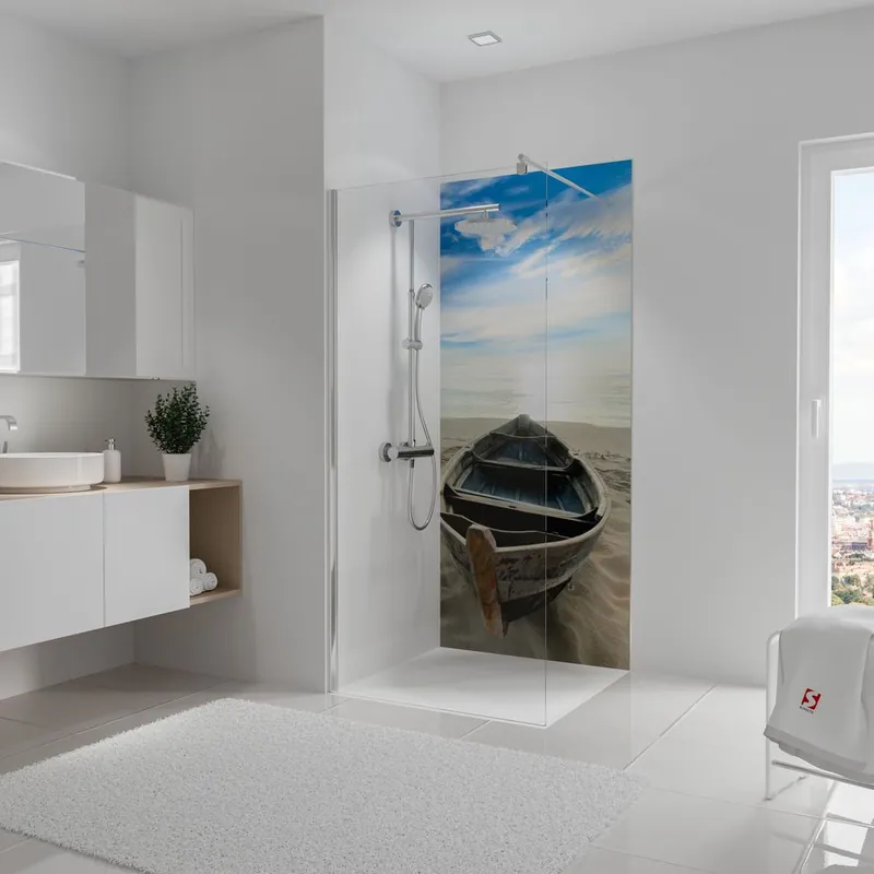 Panneau mural de douche 90x210 cm bateau DécoDesign Photo - SCHULTE Soldes