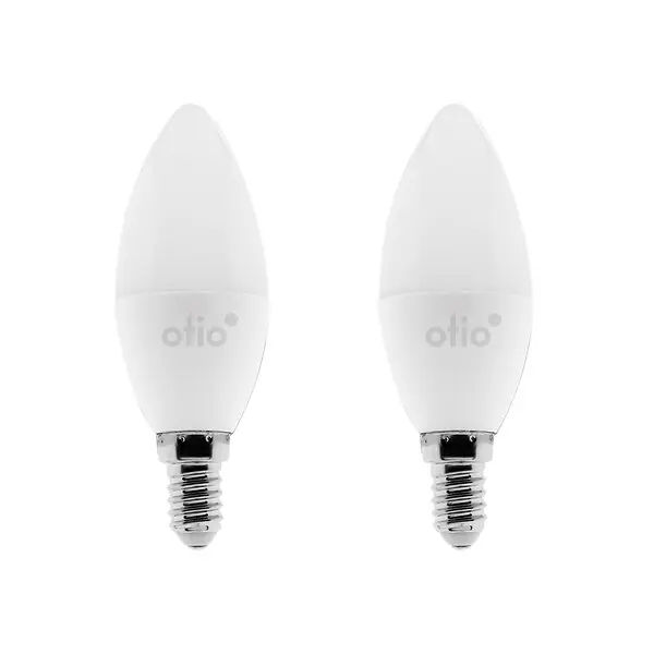 Commander Maintenant 2 ampoules connectées WIFI LED flamme E14 5,5W - Otio