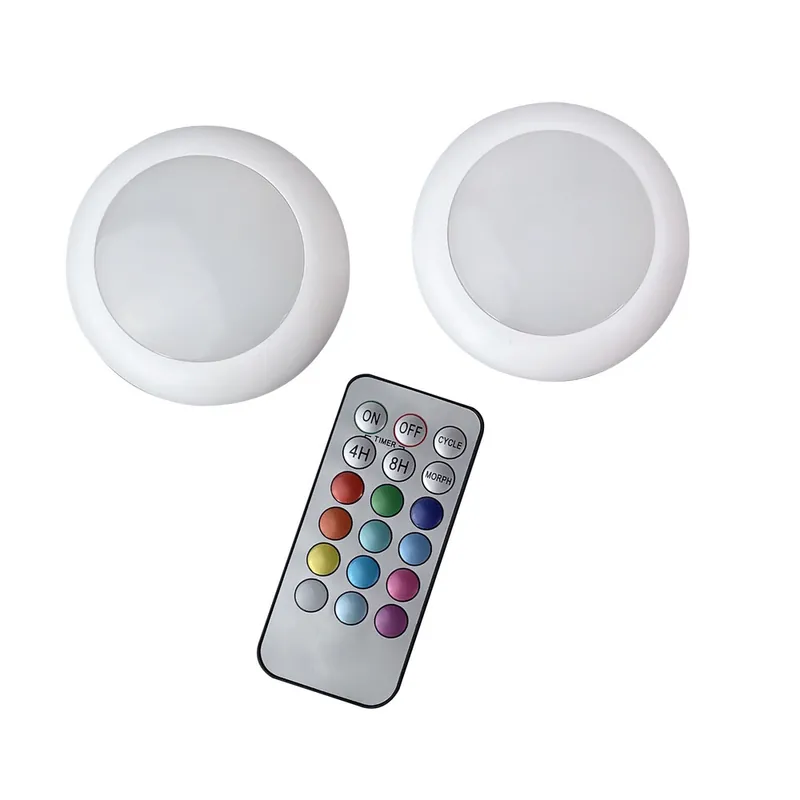 Spots LED avec télécommande Dresda 20 lumens RGB par 2 - TIBELEC Usine Directe