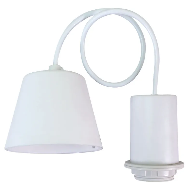 Monture plastique E27 pour suspension ou ampoule déco blanc - TIBELEC Meilleur Choix