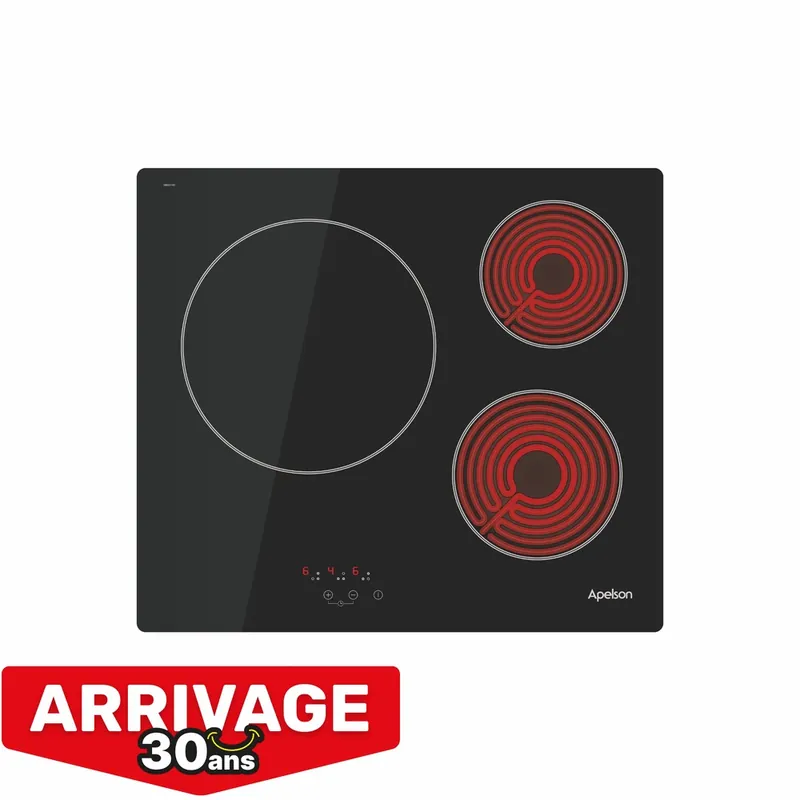 Authentique Plaque de cuisson vitrocéramique 60cm 3 zones - APELSON