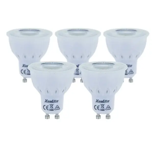 Affaire À Saisir Lot de 5 ampoules LED spot GU10 - Blanc neutre 4000K - 4,8W XANLITE