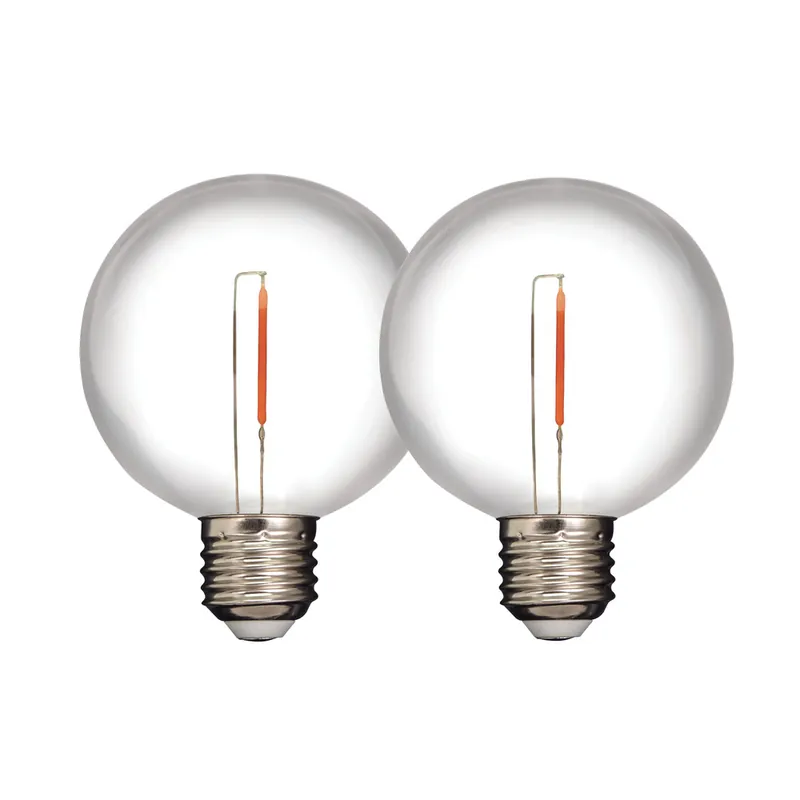 Ampoules globe pour guirlande LED E27 55 lumens blanc chaud par 2 - TIBELEC Dernière Chance