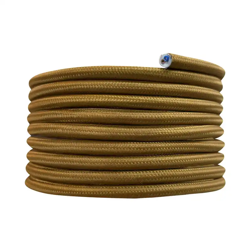 Câble électrique tissu marron 3m - TIBELEC Satisfait Ou Remboursé