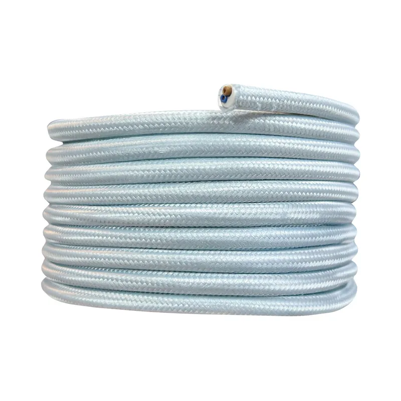Commander Maintenant Câble électrique tissu bleu pastel 3m - TIBELEC