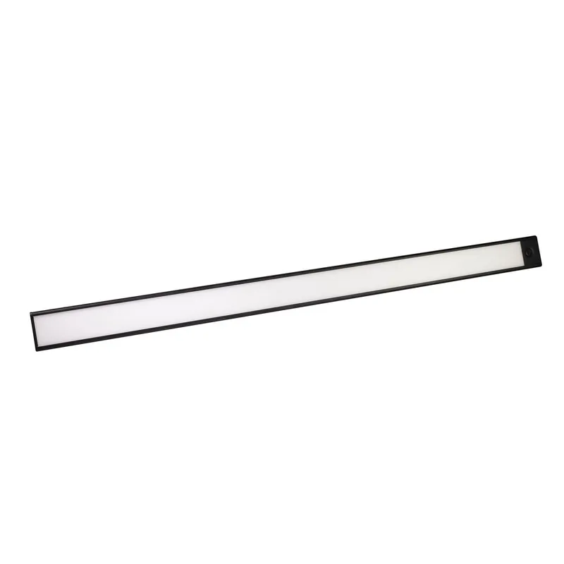 Réglette LED extraplate avec interrupteur infrarouge Jena noir 250 lumens blanc neutre - TIBELEC Usine Directe