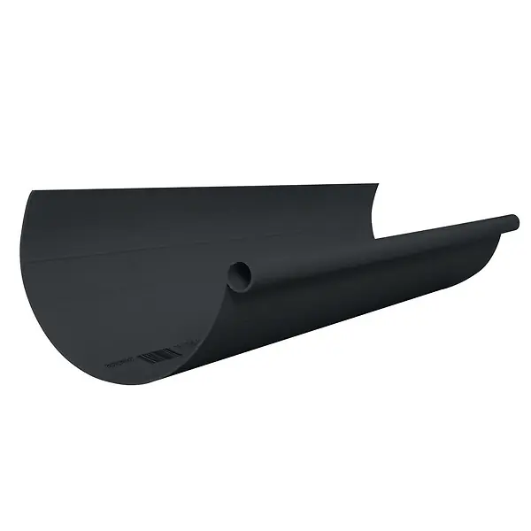Gouttière ronde PVC graphite - L.4mxDéveloppé 250mm FITT Meilleure Vente