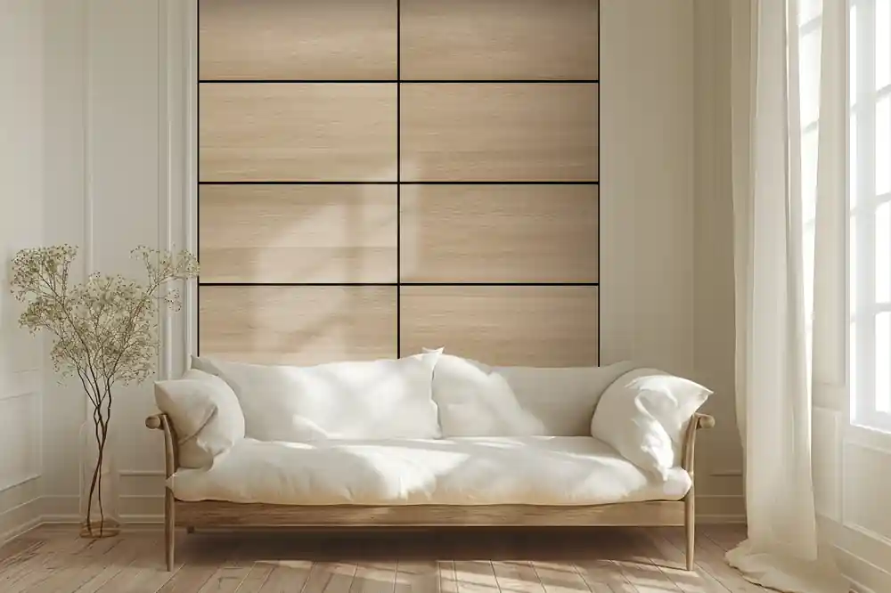 Offre Du Jour Panneau acoustique mural chêne clair - 8 x 400 x 800 mm - LEITL