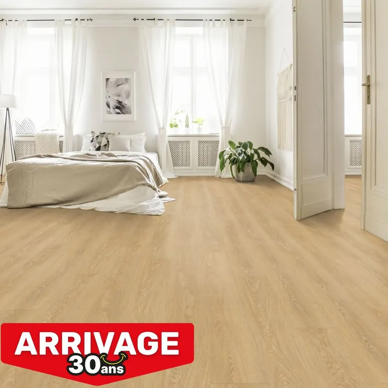 Prix Réduit Sol vinyle effet bois senso premium rigid acoustic MIEL DE PRÉ ép 5,7 mm 22,9 x 125 cm 2m²/pqt