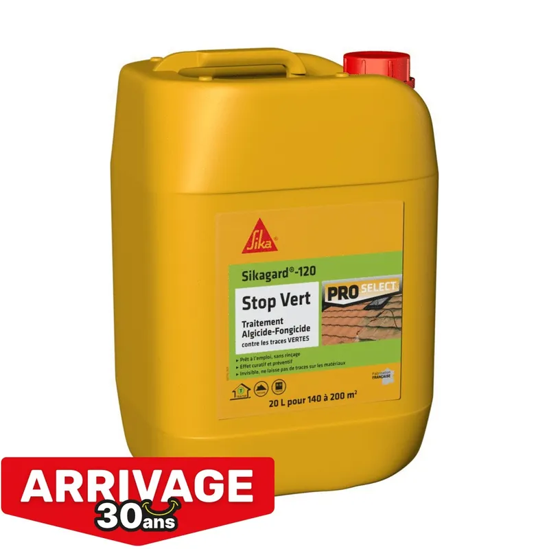 Stop vert traitement algicide-fongicide sikagard 120 20L - SIKA Achetez Aujourd'hui