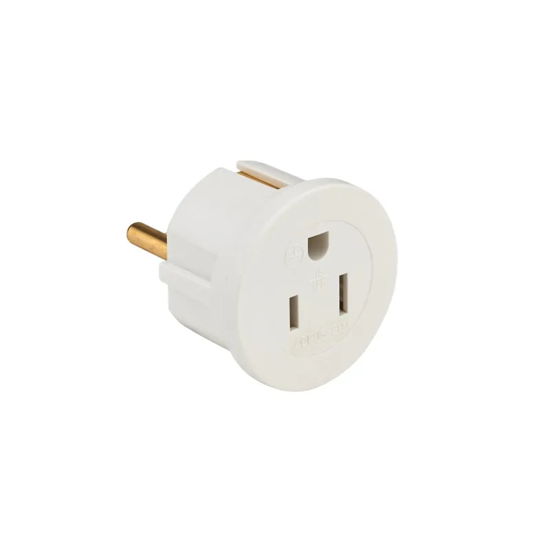 Adaptateur prise USA vers France 2 pôles + terre - DEBFLEX Meilleur Choix