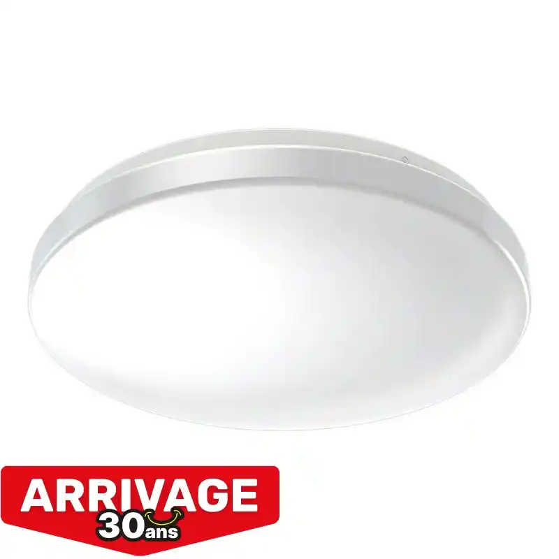 Nouveauté Plafonnier salle de bains LED avec capteur sonore blanc IP44 1800 lumens lumière du jour - LEDVANCE