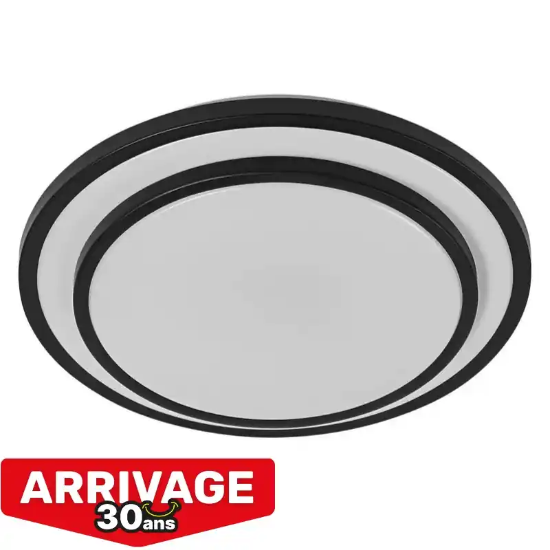 Plafonnier LED Orbis Berlin noir 2000 lumens blanc chaud - LEDVANCE Petit Prix