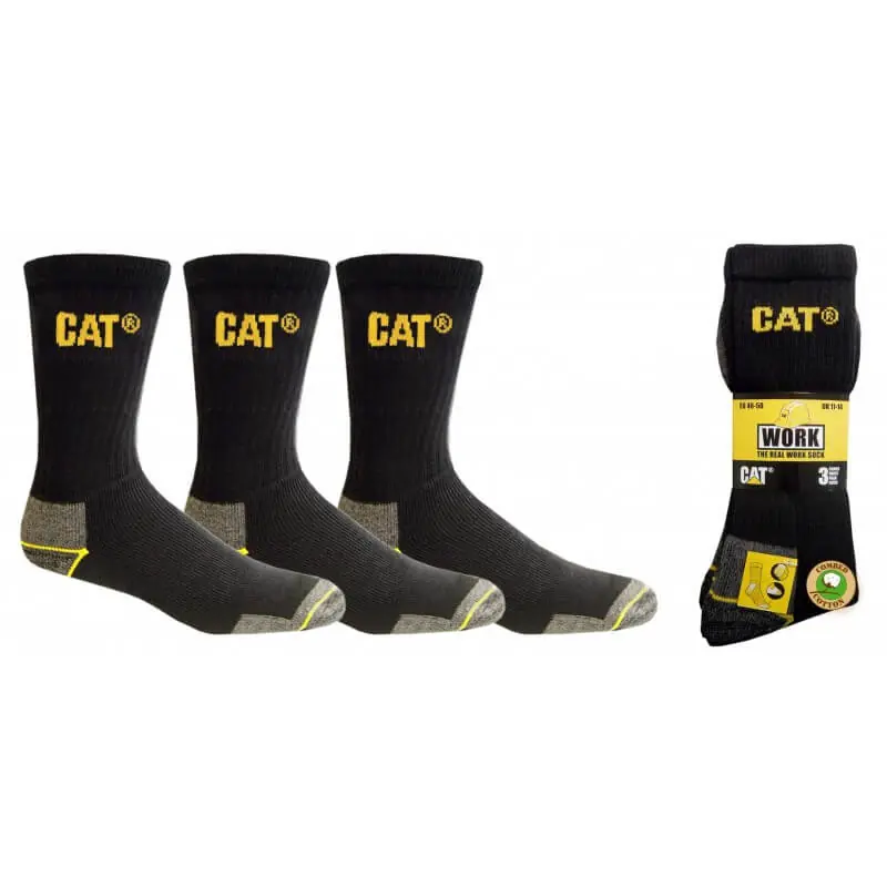 Usine Directe Lot de 3 paires de chaussettes de travail T. 41/45 CATERPILLAR