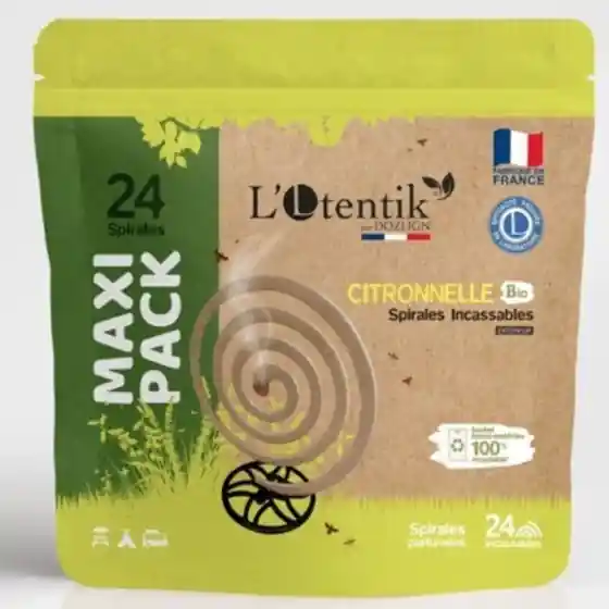 Promotion Spirales citronnelle répulsif extérieur anti-moustique par 24 avec 3 socles - L‘OTENTIK