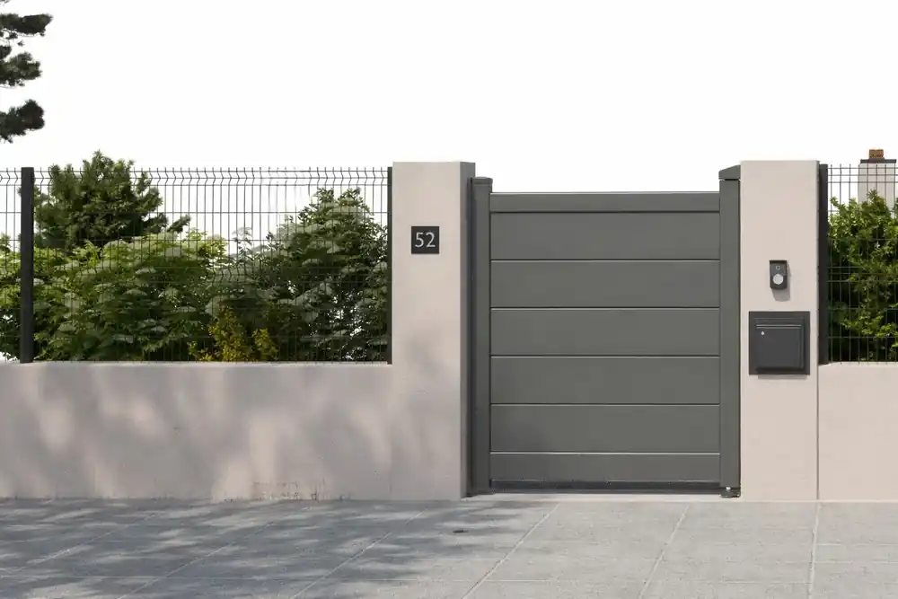 Vente Flash Portillon battant aluminium ENZO l.1,00 x H.1,75 m gris quartz - PREFALU