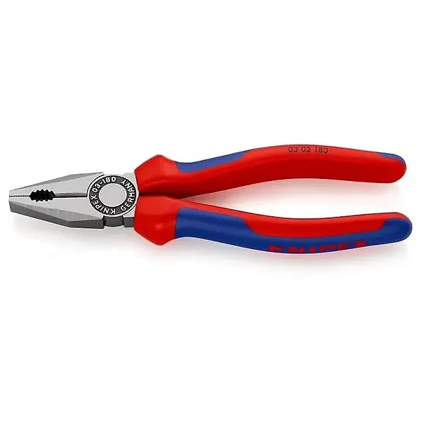 Pince universelle 180mm avec tranchant - Bi-matière - Tête polie KNIPEX - 302180 CENTRALE BRICO Promotion