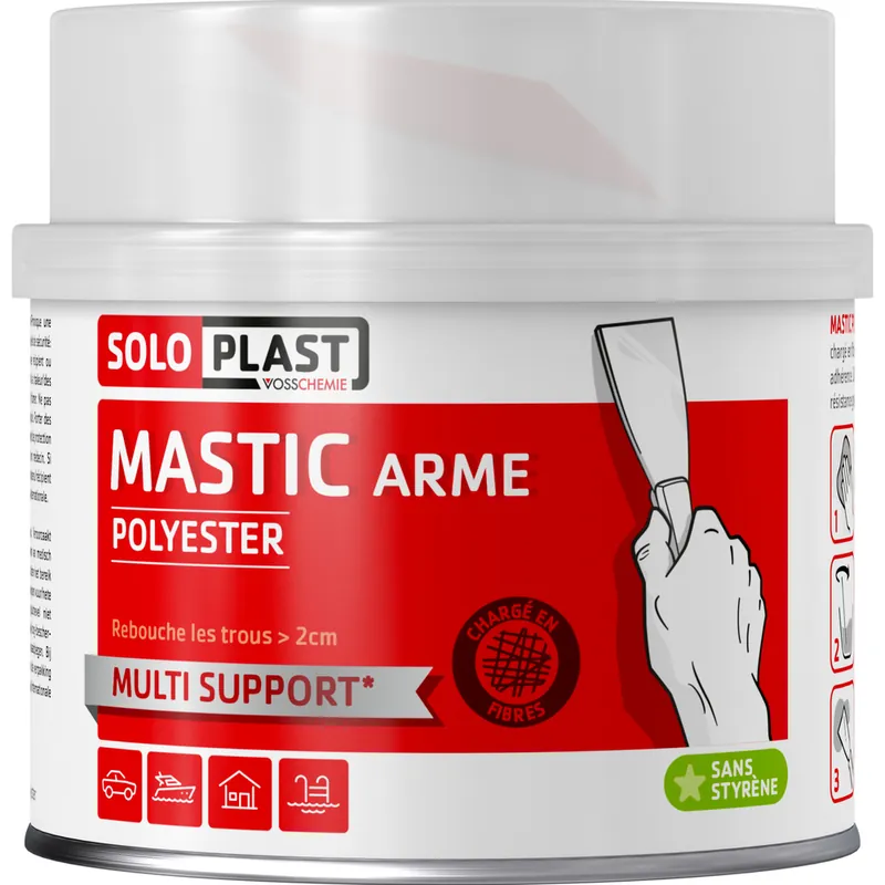 Seulement Aujourd'hui Mastic Armé Polyester 660 gr SOLOPLAST