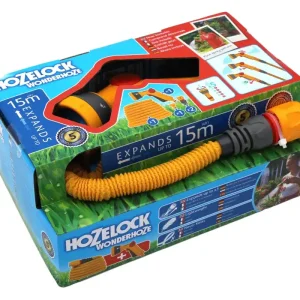 Tuyau extensible 15m avec pistolet multispray HOZELOCK Retour Gratuit