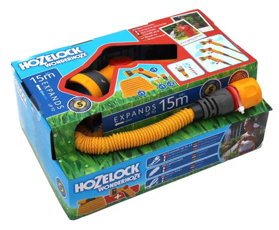 Tuyau extensible 15m avec pistolet multispray HOZELOCK Retour Gratuit