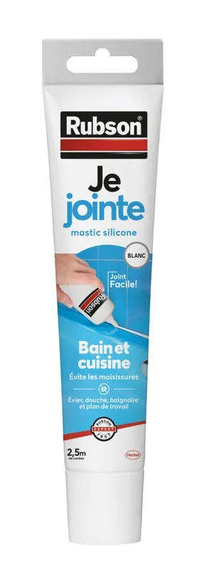 Mastic Silicone Sanitaire Je Jointe Blanc 50 ml RUBSON Commande En Gros