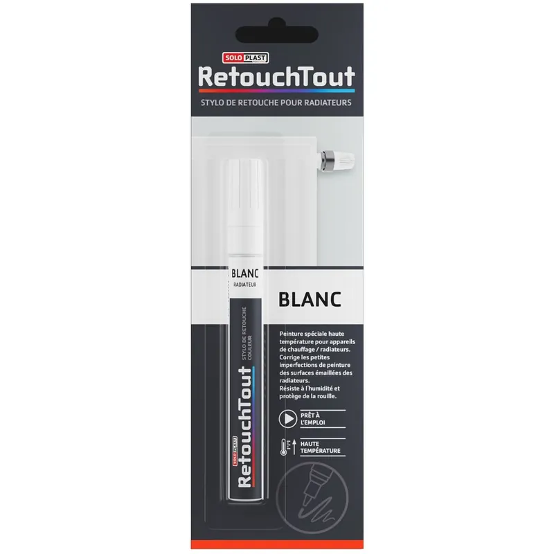 Stylo de Retouche pour radiateurs blanc 10 ml Paiement Sécurisé