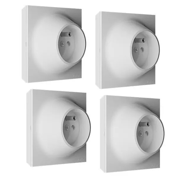 FONTINI Lot de 4 prises 2P+T blanche NEO EVO Offre Limitée