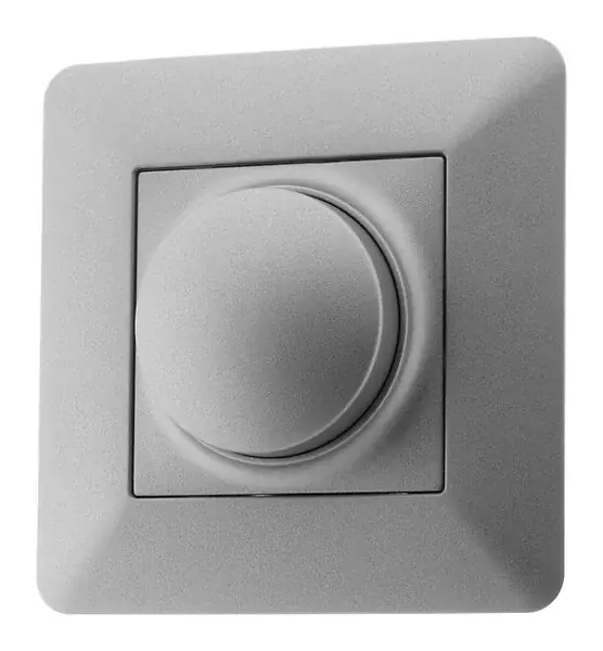 Variateur rotatif compatible LED 16A - Titanium ZENITECH Expédition Rapide