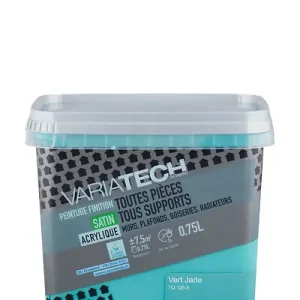 Bon Marché Peinture multi-supports satinée Vert jade 0,75L VARIATECH