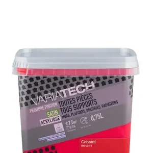 Peinture multi-supports satinée - Cabaret - 0,75L VARIATECH Prix Promo