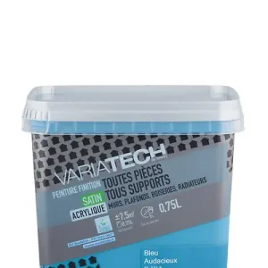 Peinture multi-supports satinée bleu audacieux 0.75L VARIATECH Prix Promo