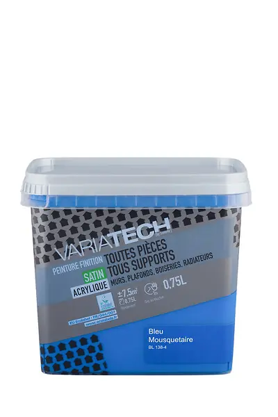 Super Prix Peinture multi-supports satin Bleu mousquetaire 0.75L VARIATECH