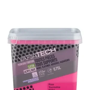 Peinture multi-supports satin - Rose Tourmaline - 0.75L VARIATECH Haute Qualité