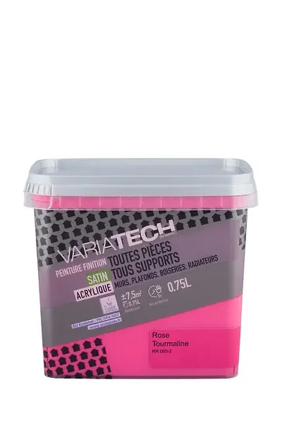 Peinture multi-supports satin - Rose Tourmaline - 0.75L VARIATECH Haute Qualité