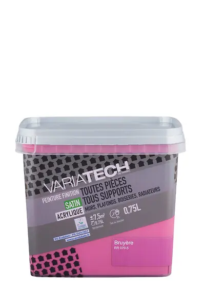 Peinture multi-supports satin - Bruyère - 0,75L VARIATECH Commande En Gros