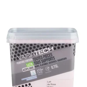 Peinture multi-supports satin - Lait de rose - 0.75L VARIATECH Commander Vite