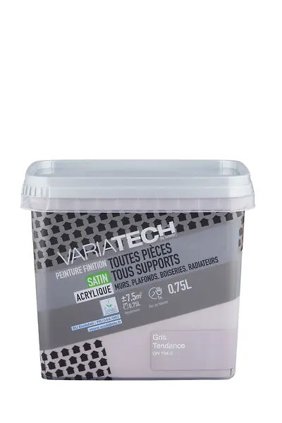 Peinture multi-supports satin Gris tendance 0.75L VARIATECH Prix Réduit