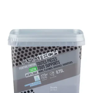 Achat Immédiat Peinture multi-supports satin - Gris souris - 0,75L VARIATECH