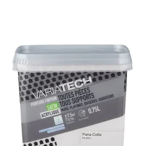 Peinture multi-supports satin - Panacotta - 0,75L VARIATECH Nouvelle Collection