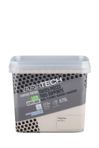 Peinture multi-supports satin Raphia 0,75L VARIATECH Prix Cassé
