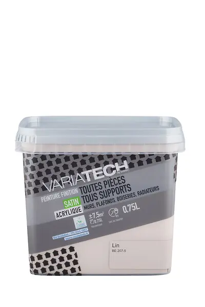 Peinture multi-supports satinée - Lin - 0,75L VARIATECH Certifié