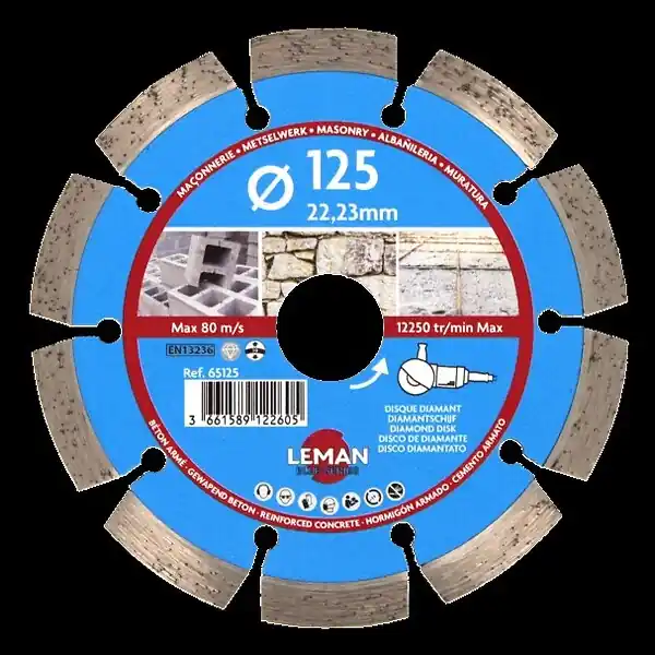 Retour Gratuit Disque diamant 125mm - Béton armé LEMAN