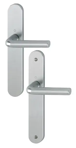 Ensemble sur plaques ARLES type bec de cane finition inox - HOPPE - 587216 Certifié