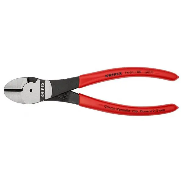 Pince coupante de côté à forte démultiplication KNIPEX 74 01 180 180mm TOPCAR Satisfait Ou Remboursé