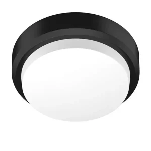 Expédié Aujourd'hui Hublot LED rond encastré - Plastique - Noir - 1500lm XANLITE